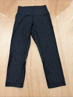 lululemon athletica Black Subtle Geometric Capri Leggings